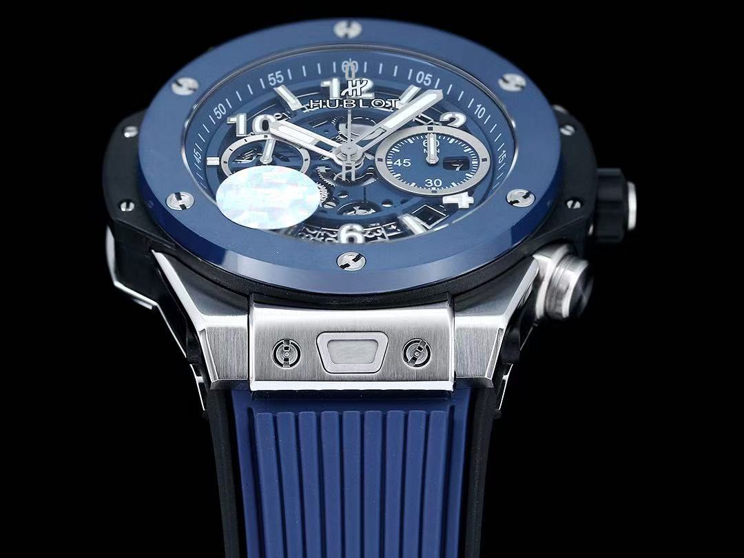  HUBLOT ウブロ ウニコ チタニウム ブルーセラミック