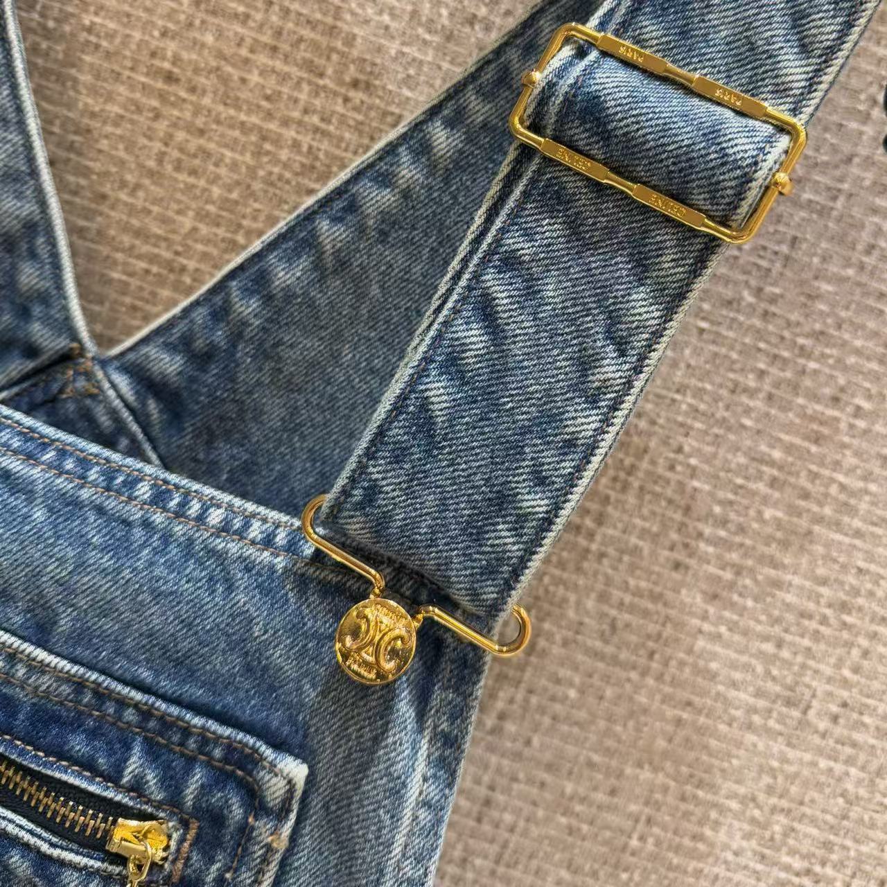 CELINE ダンガリー ミニドレス / ユニオンウォッシュ デニム