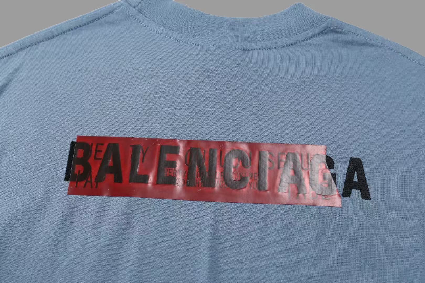 Balenciaga グレーブルー の メンズ TAPED BALENCIAGA BACK Tシャツ ミディアムフィット