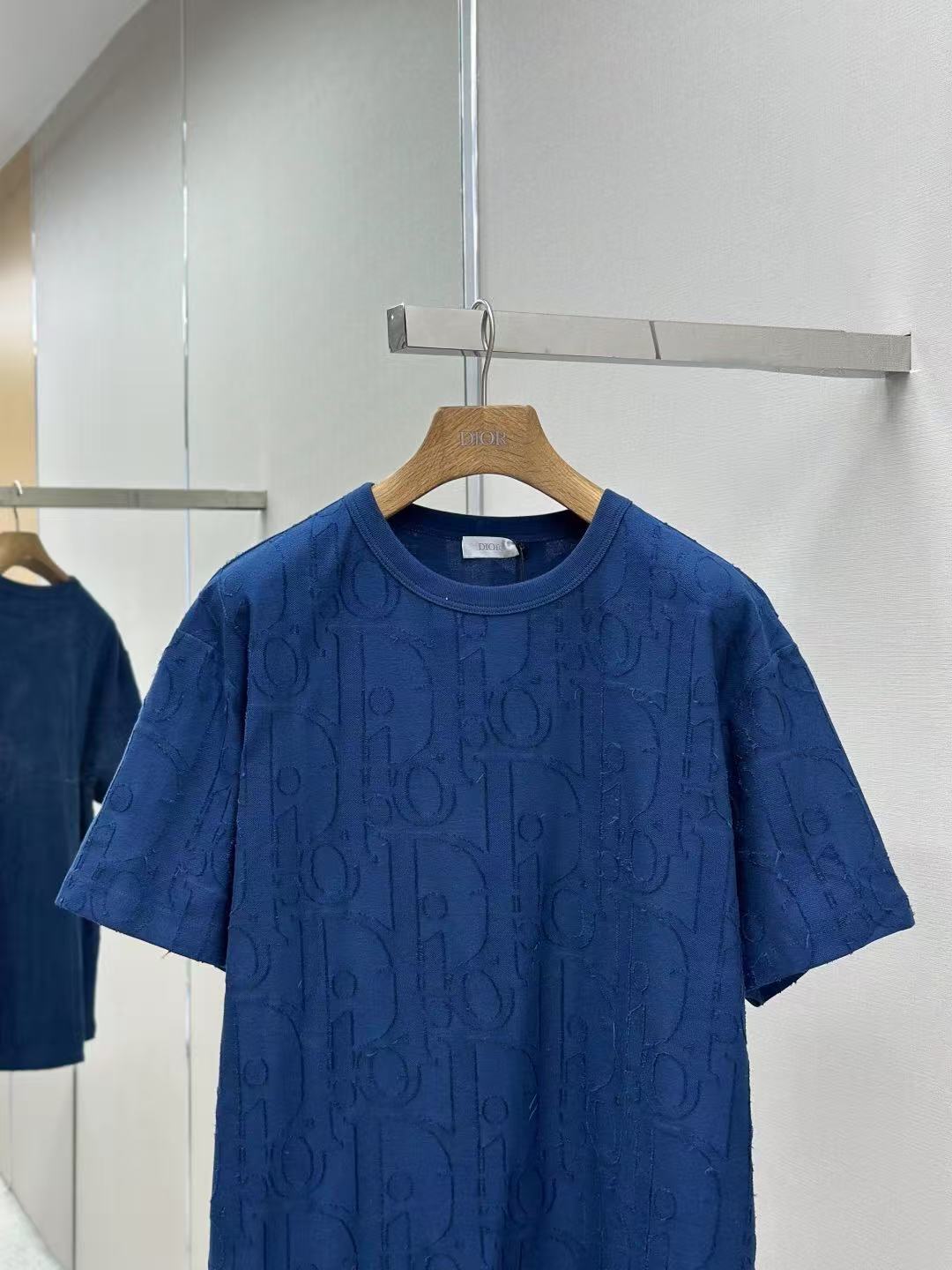 DIOR Tシャツ (リラックス フィット) ディオール オブリーク コットンジャージー