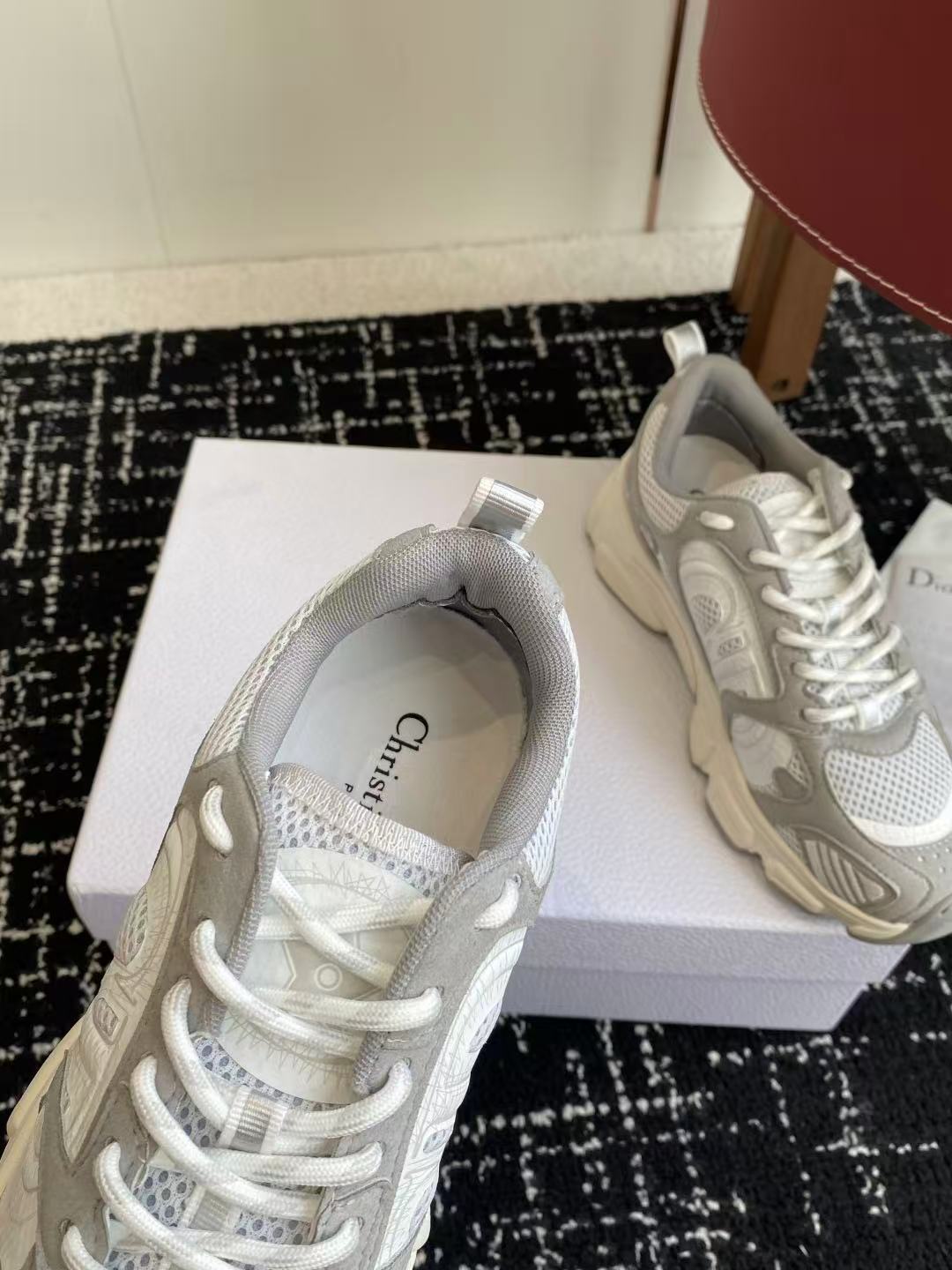 Dior Chrono スニーカー メッシュ & スエードカーフスキン