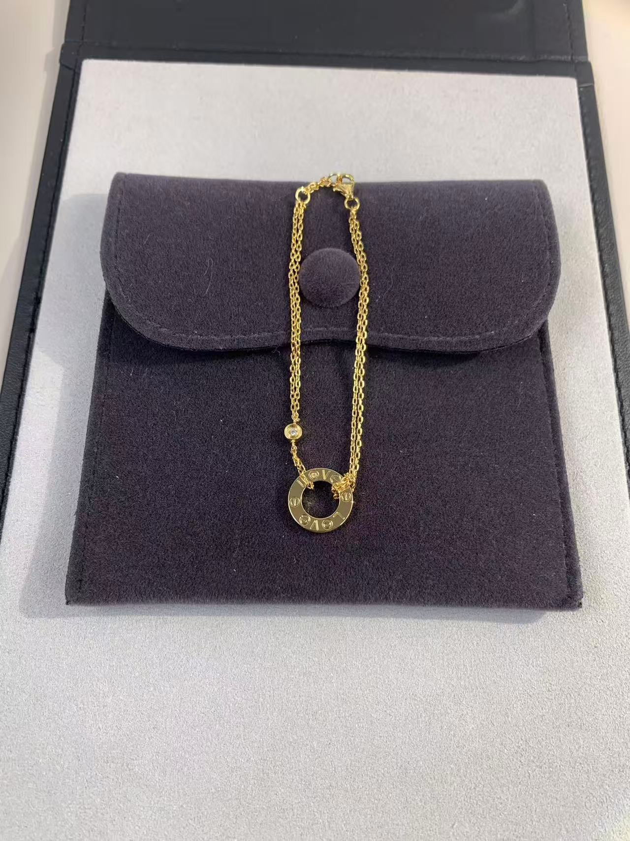 Cartier Love ブレスレット、チェーン、ダイヤモンド2石