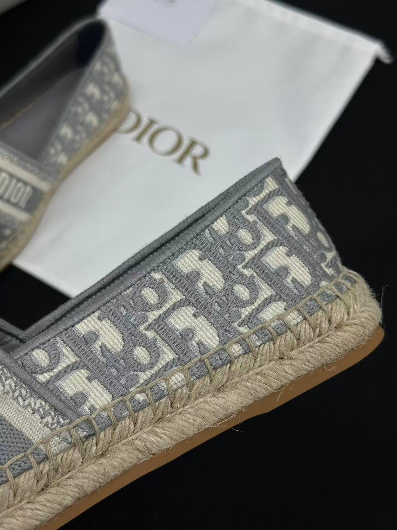 Dior Granville エスパドリーユ ディオール オブリーク エンブロイダリー コットン