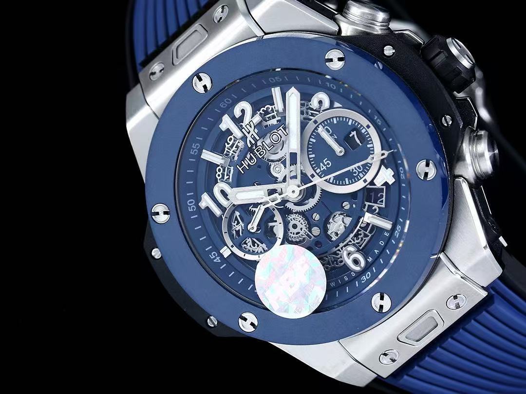  HUBLOT ウブロ ウニコ チタニウム ブルーセラミック