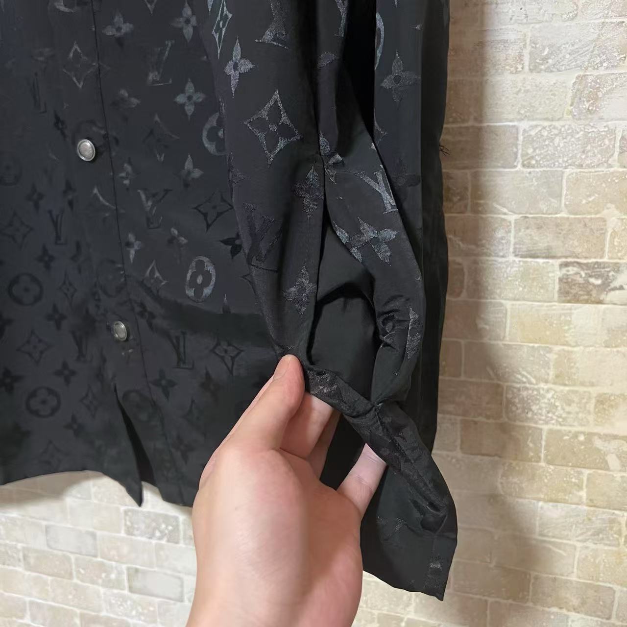 Louis vuitton モノグラム モアレ ジャカードシルクオーバーシャツ