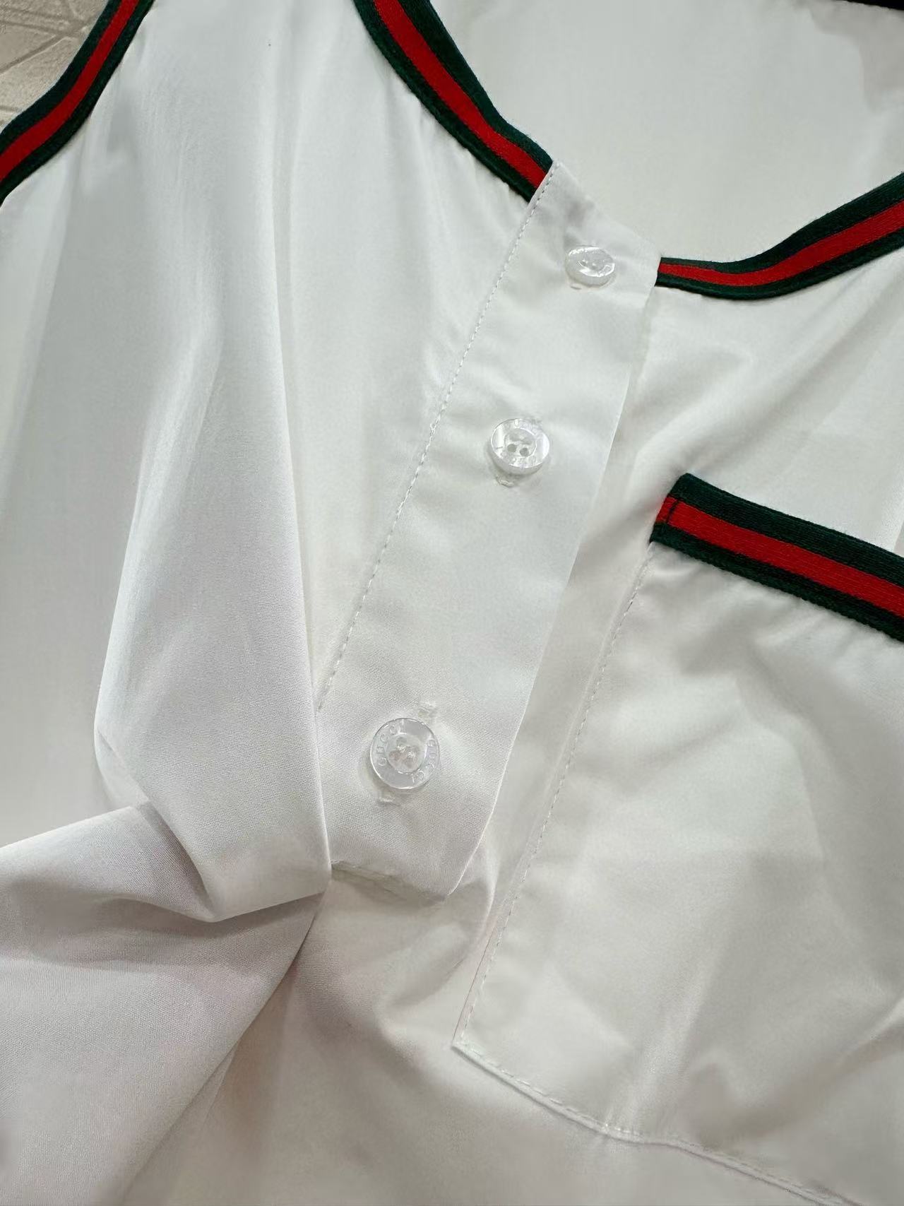 GUCCI ウェブ ストライプ コットンポプリン ドレス