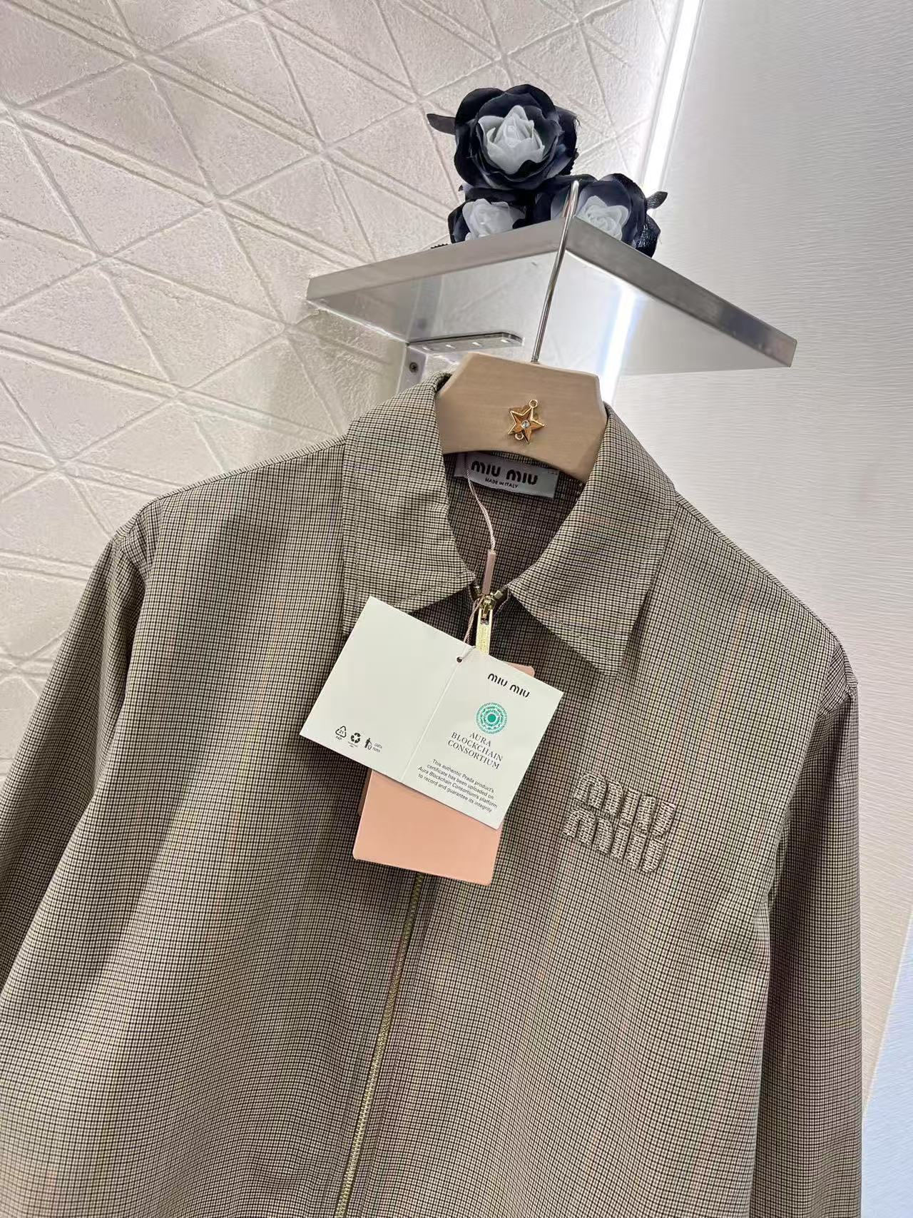 MIUMIU テクニカル チェック シャツ