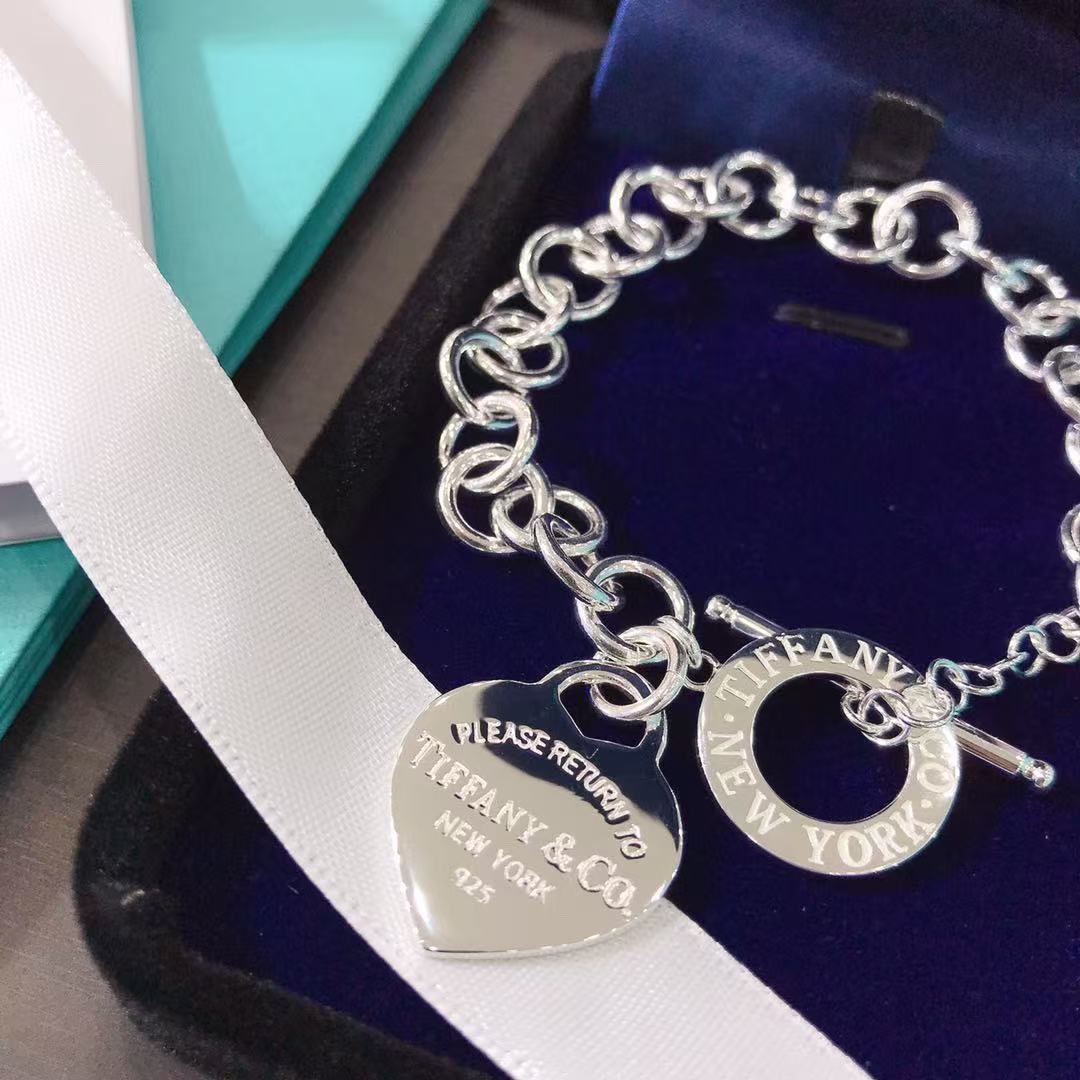 フル ハート トグル ブレスレット スターリングシルバー