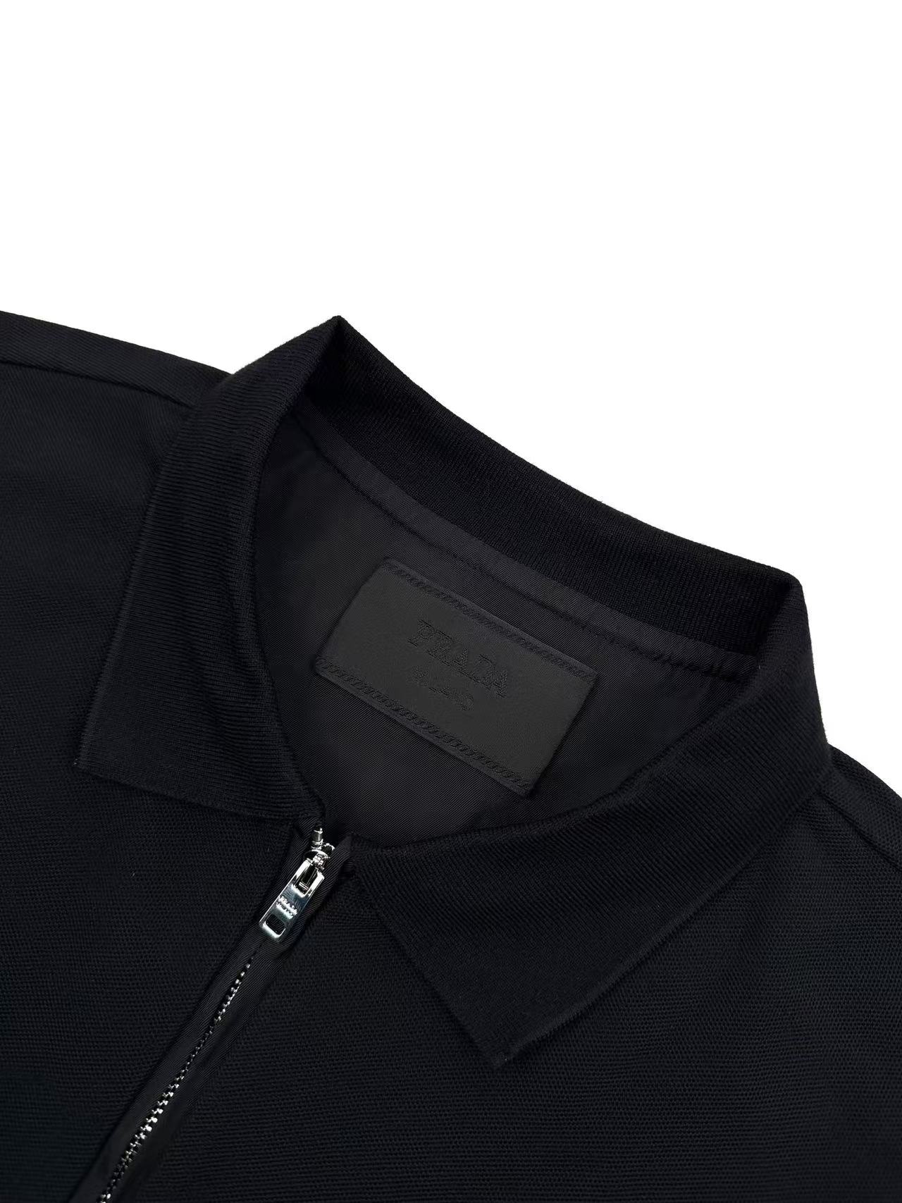 Prada 長袖 ピケx Re-Nylon ポロシャツ