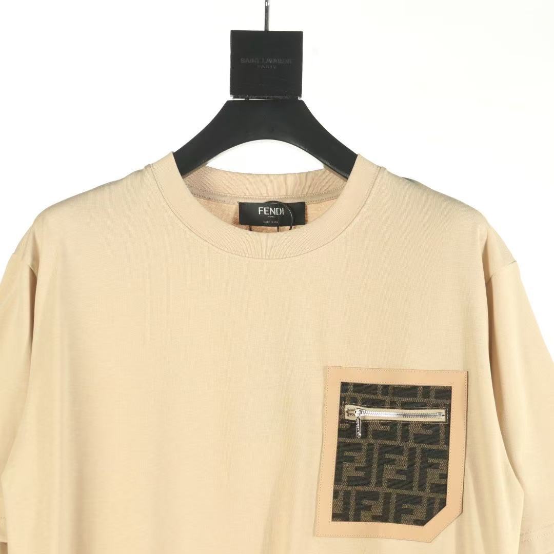 Fendi ベージュジャージー Tシャツ