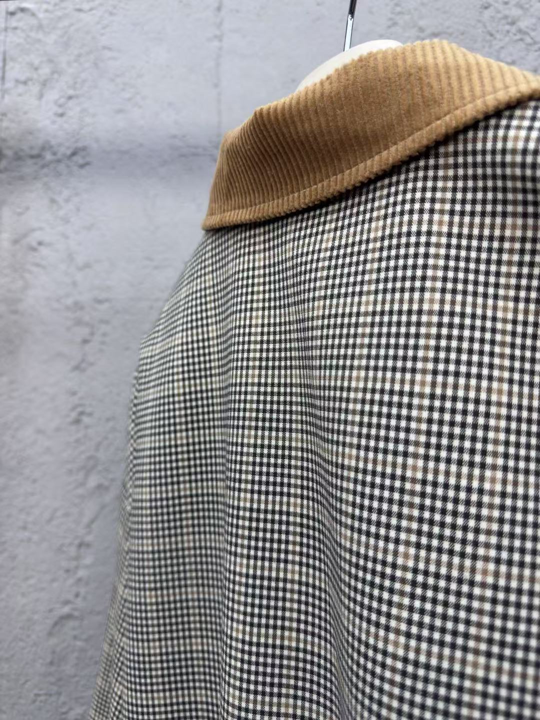 MIUMIU チェック 二重織り ブルゾンジャケット