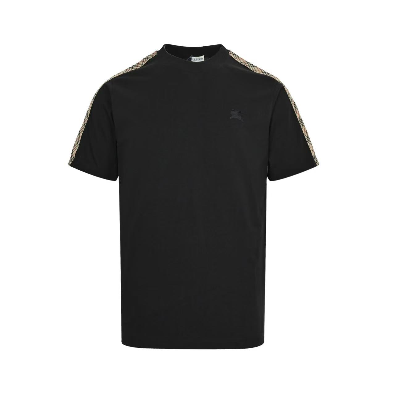 Burberry チェックトリム コットンTシャツ