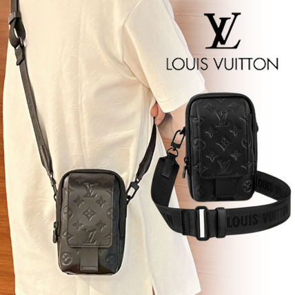 ◆LV◆ スマホケース ショルダー バッグ モノグラム 黒 ミニ