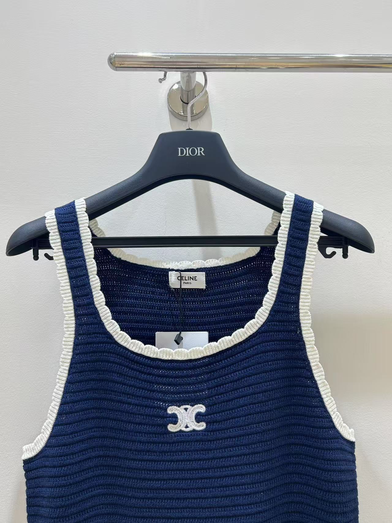 CELINE ミニドレス / クロシェコットン 