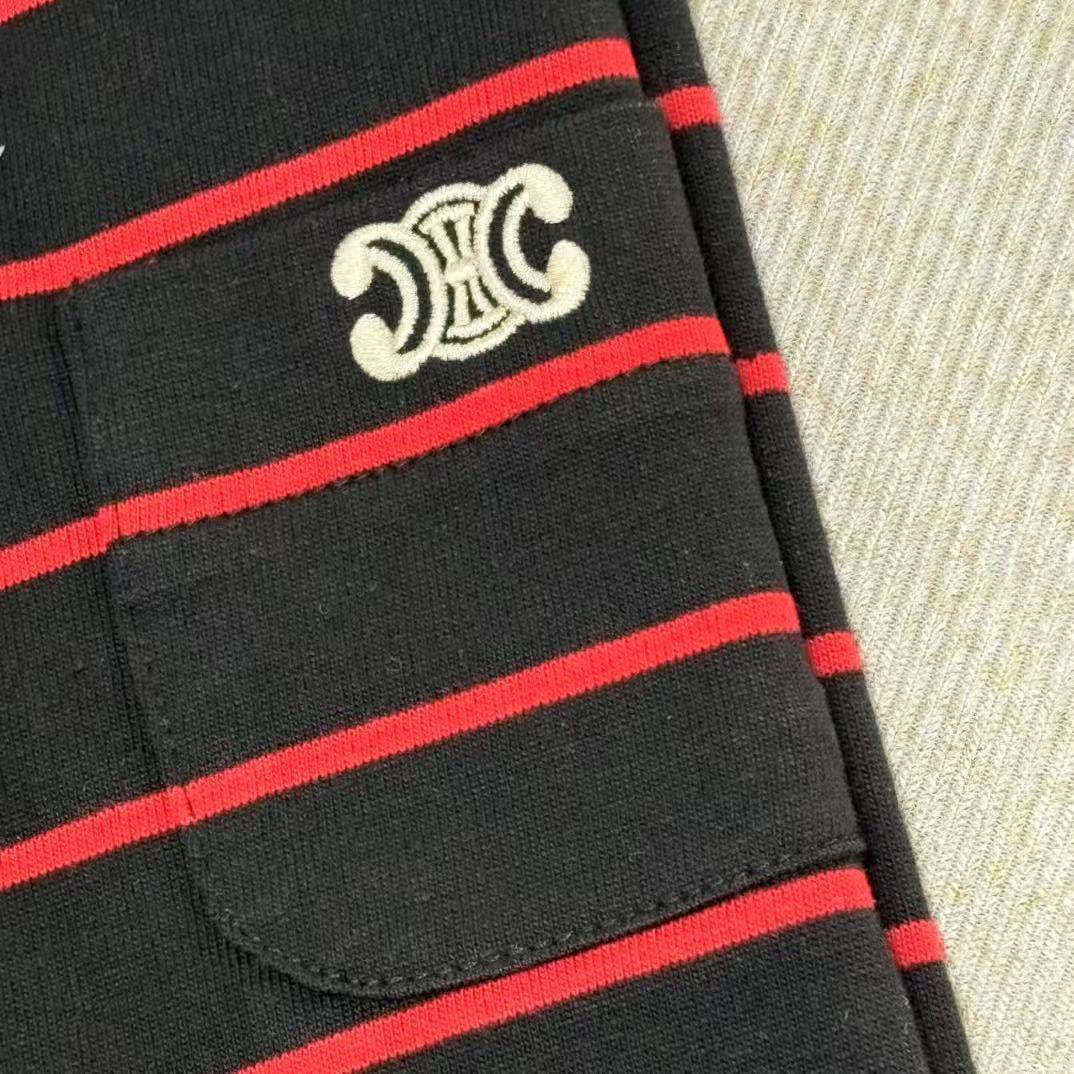 CELINE トリオンフ レギュラーTシャツ ストライプ / ジャージー