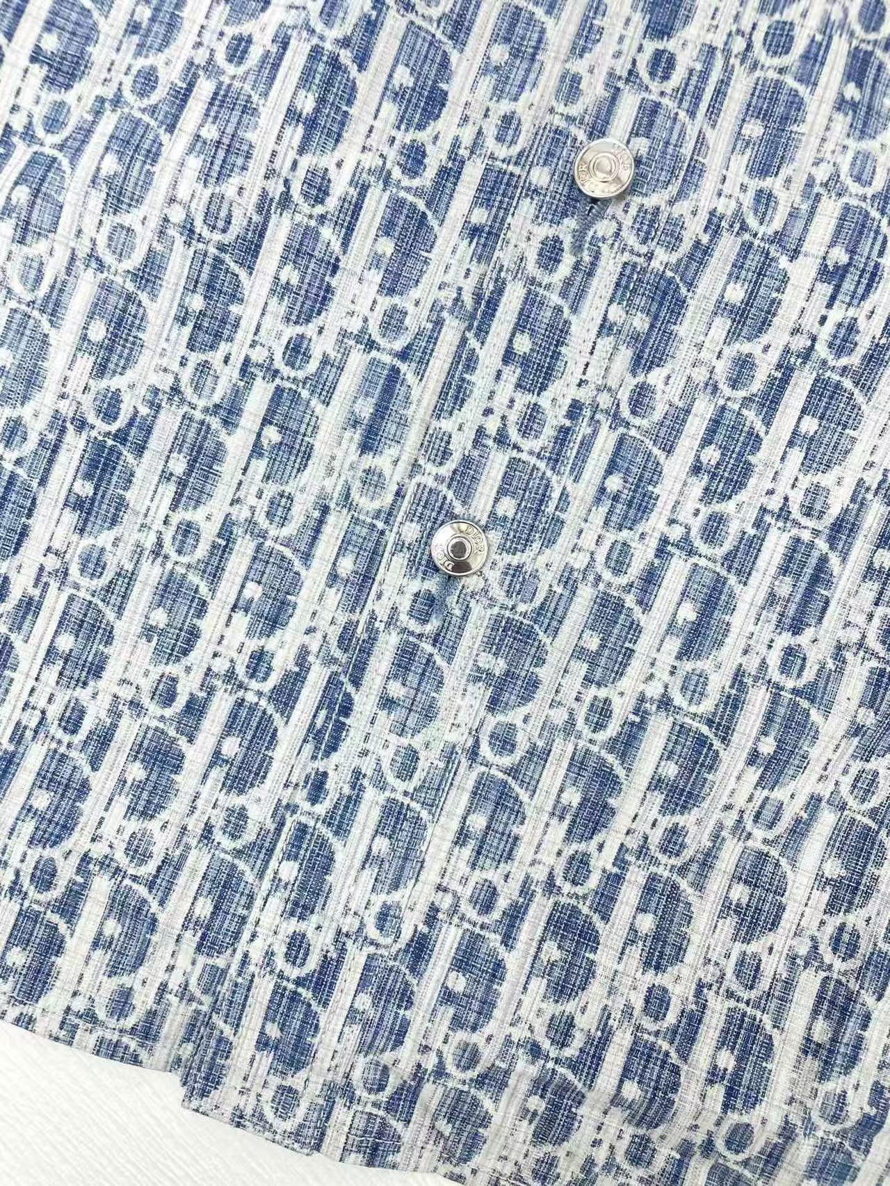 DIOR オーバーシャツ ディオール オブリーク カスリ コットンデニム