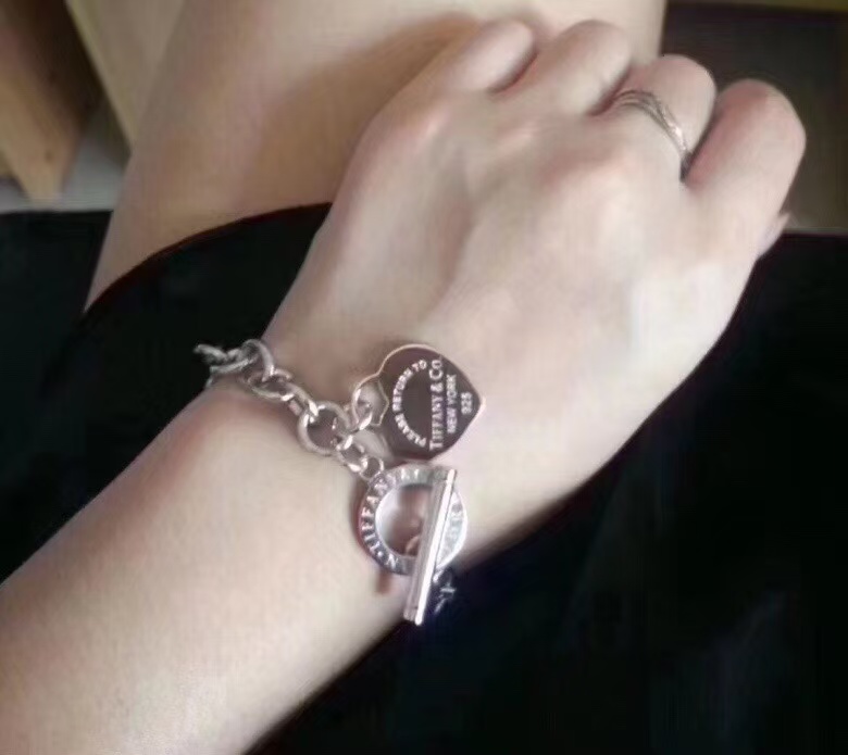 フル ハート トグル ブレスレット スターリングシルバー