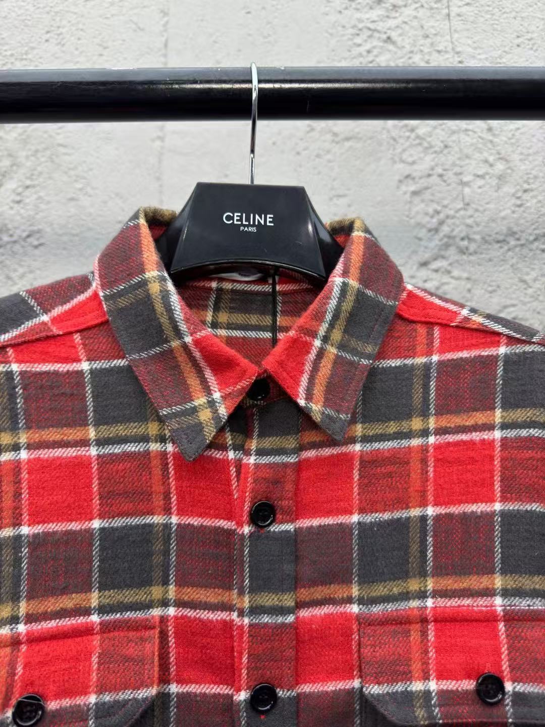 CELINE チェック ルーズシャツ / コットン