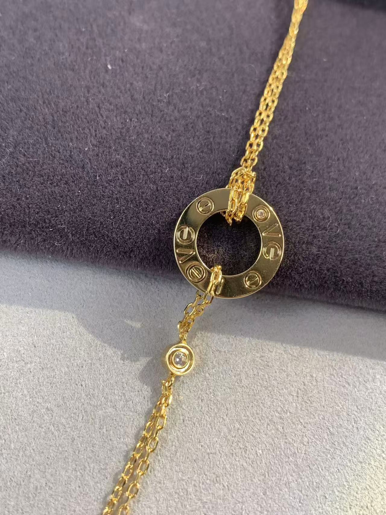 Cartier Love ブレスレット、チェーン、ダイヤモンド2石