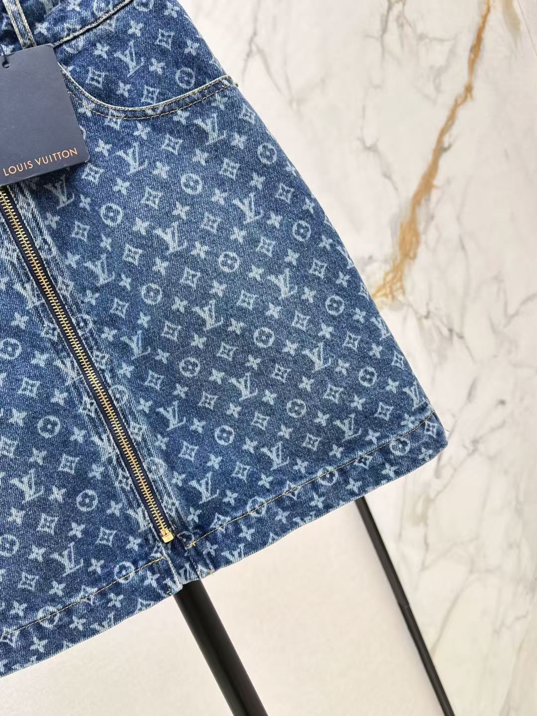 Louis vuitton モノグラム デニム ミニスカート