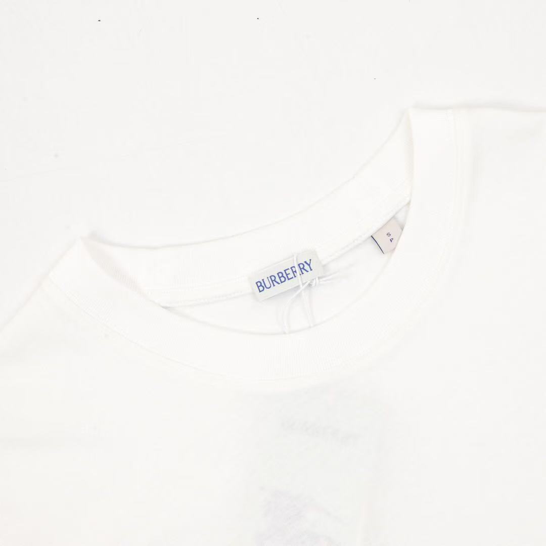 Burberry チェックラベル コットンTシャツ