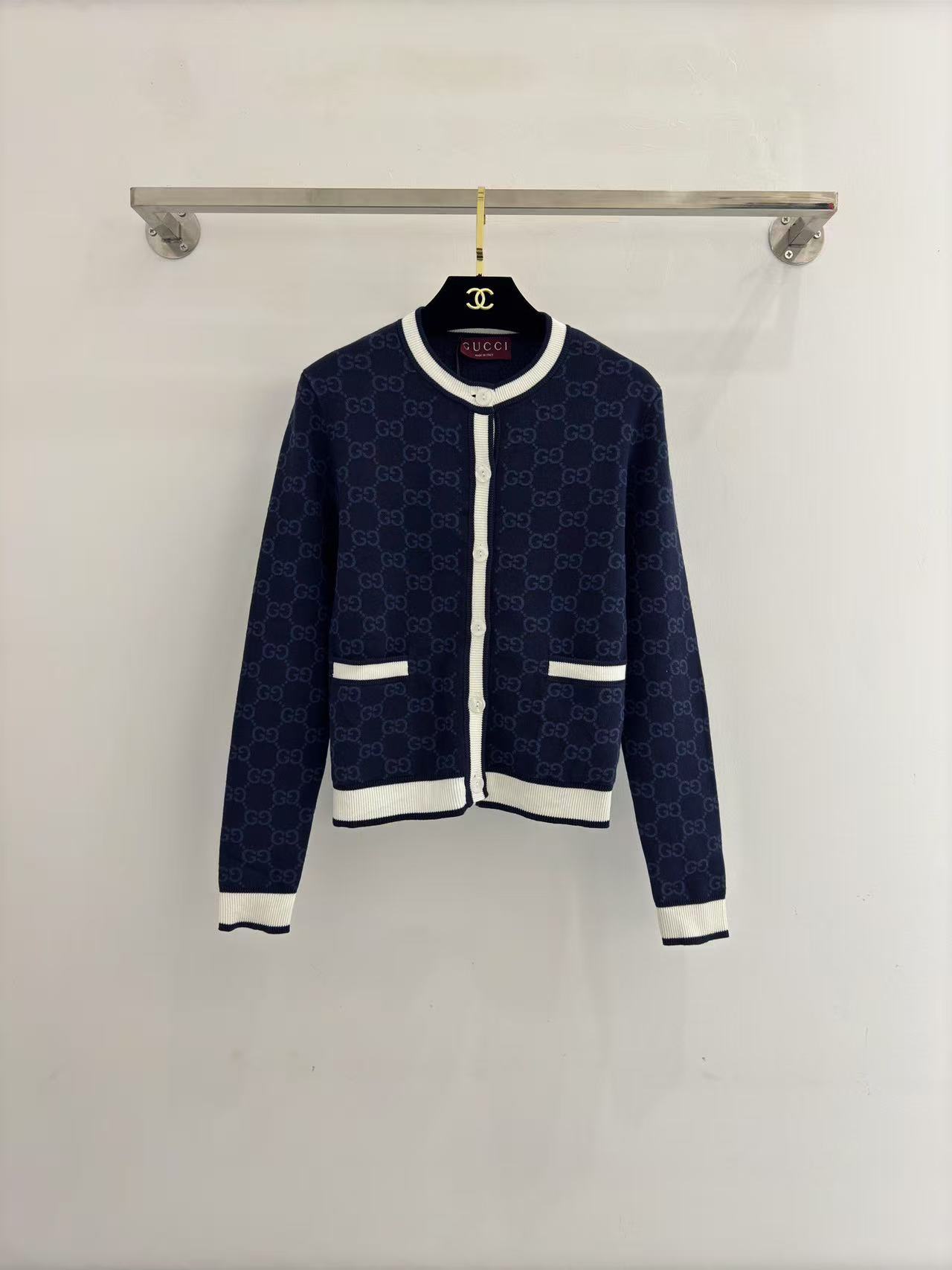 GUCCI GGファインコットン ジャカード カーディガン