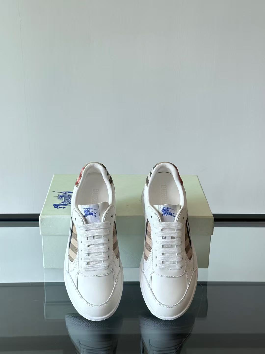 Prada レザー＆チェック テラススニーカー​