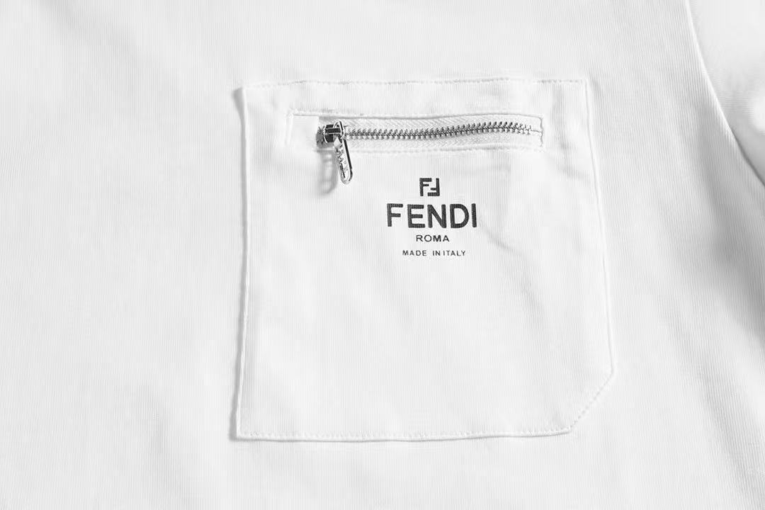 Fendi ホワイトコットン Tシャツ