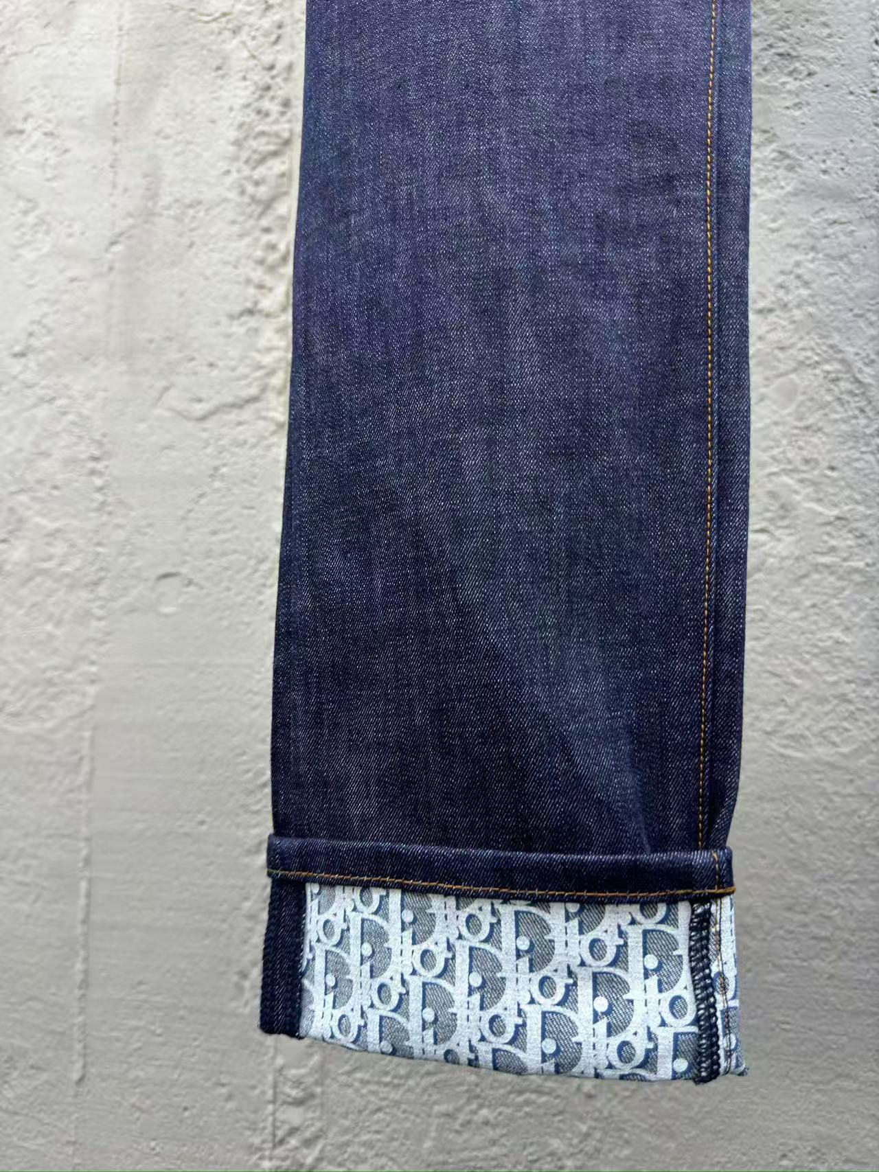 DIOR スリムフィット ジーンズ ディオール オブリーク ロー コットンデニム