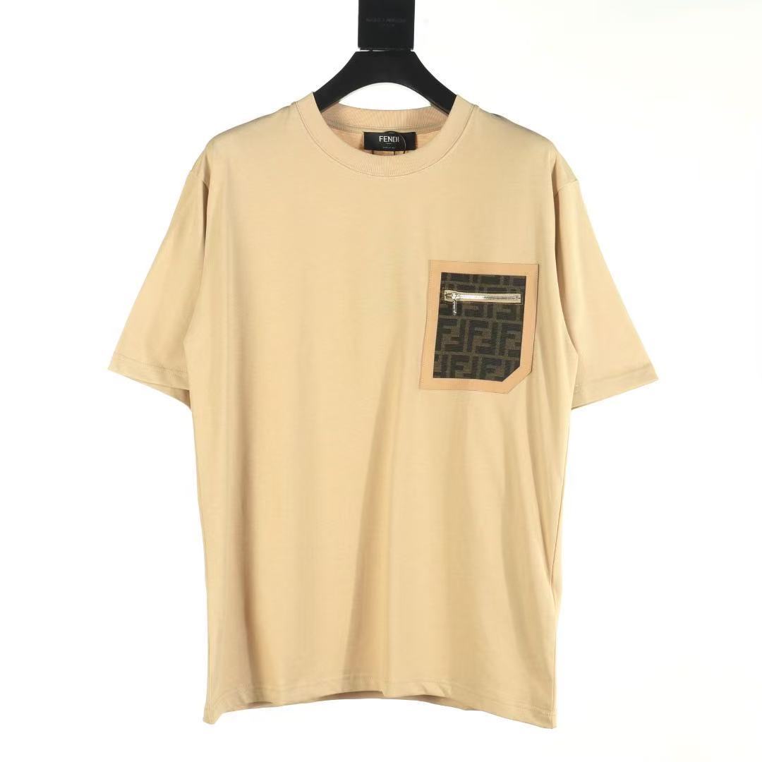 Fendi ベージュジャージー Tシャツ