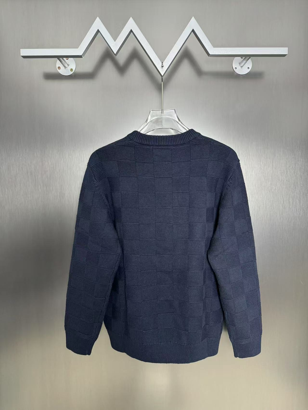 Louis vuitton エンベリッシュド ウールダミエプルオーバー