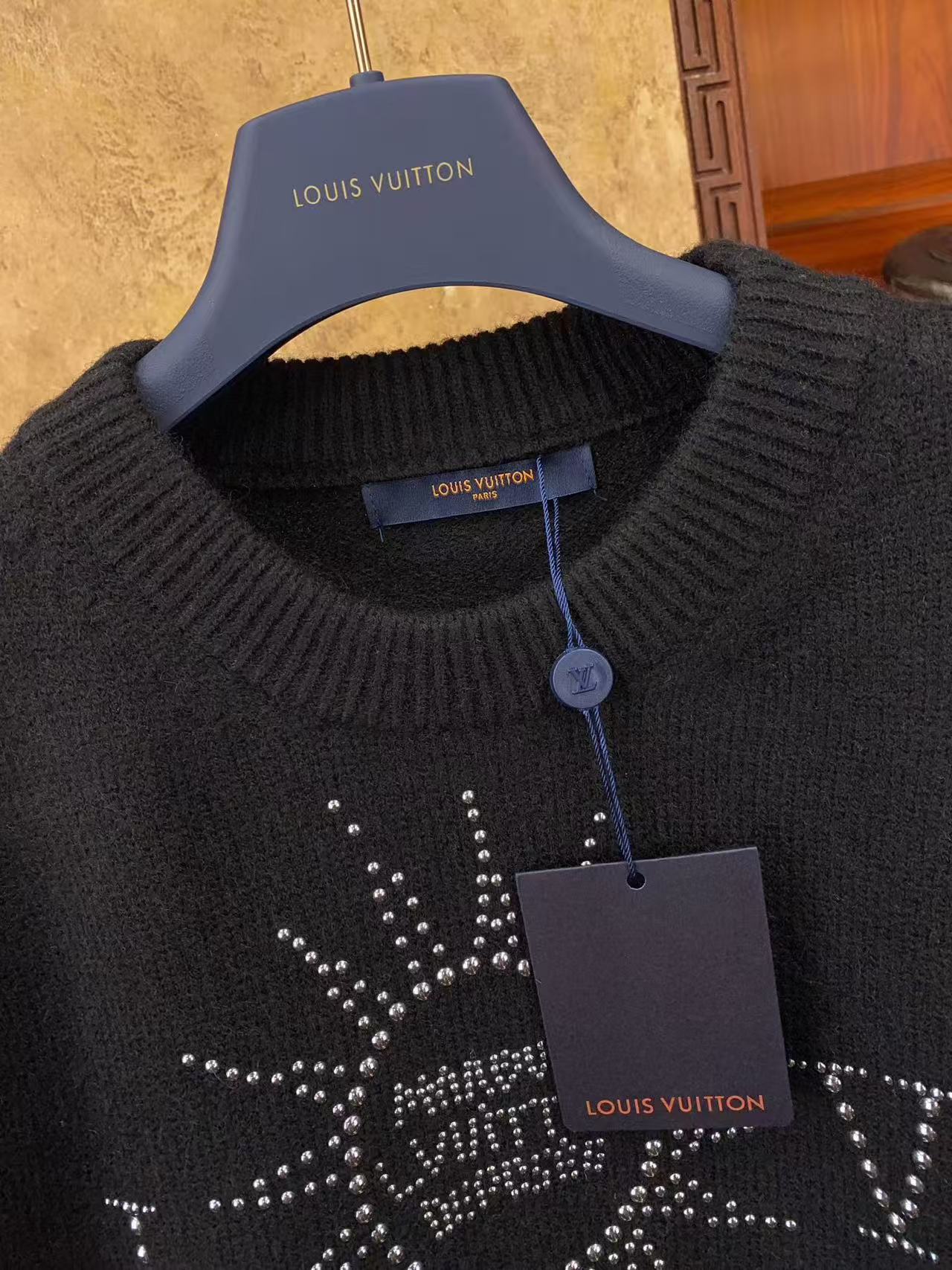 Louis vuitton エンベリッシュドロングスリーブメリノウールクルーネック