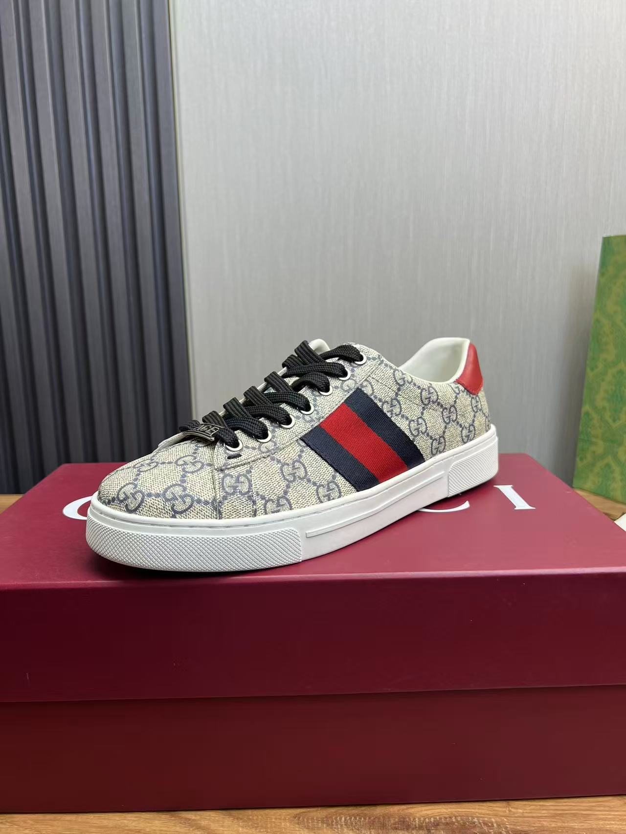 GUCCI〔エース〕ウェブ ストライプ メンズ スニーカー