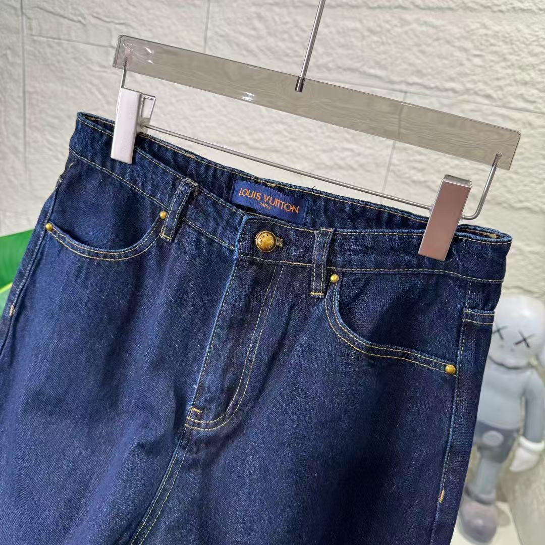 LV ショートスリーブコットンシャンブレーシャツ +ショーツ