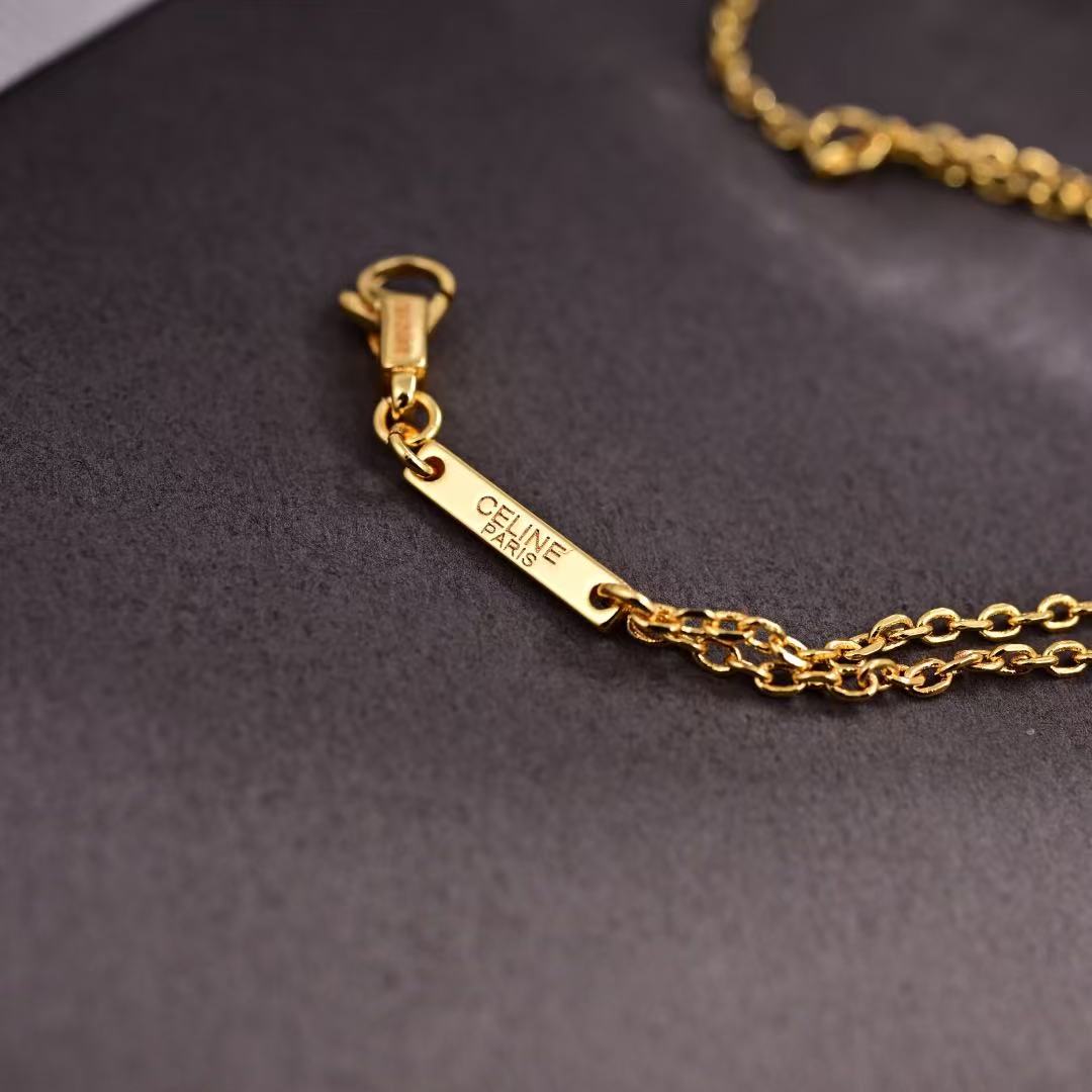 CELINE パール ブレスレット / ブラス & レジンパール