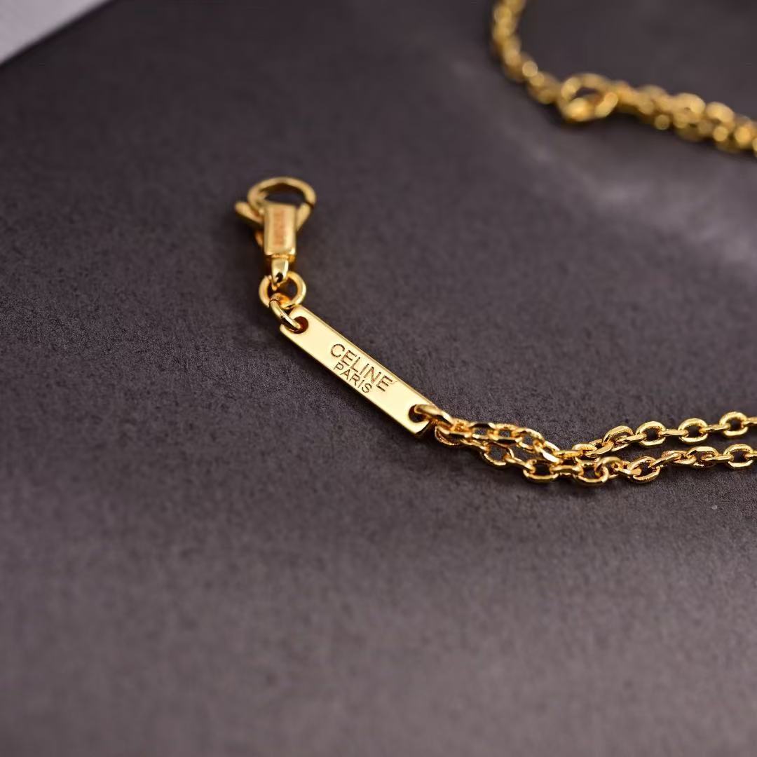 CELINE パール ブレスレット / ブラス & レジンパール