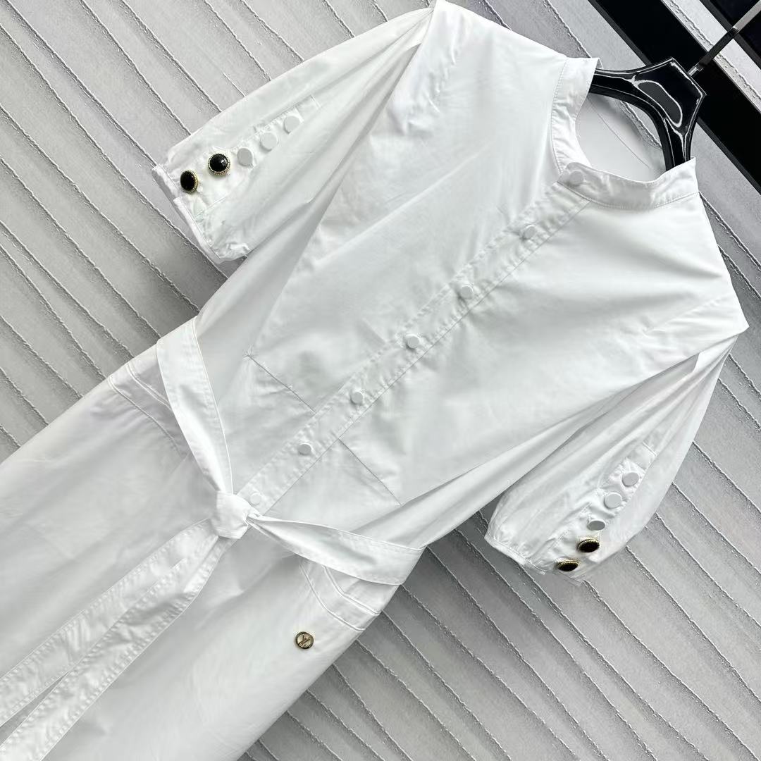 Louis vuitton パフスリーブ シャツドレス