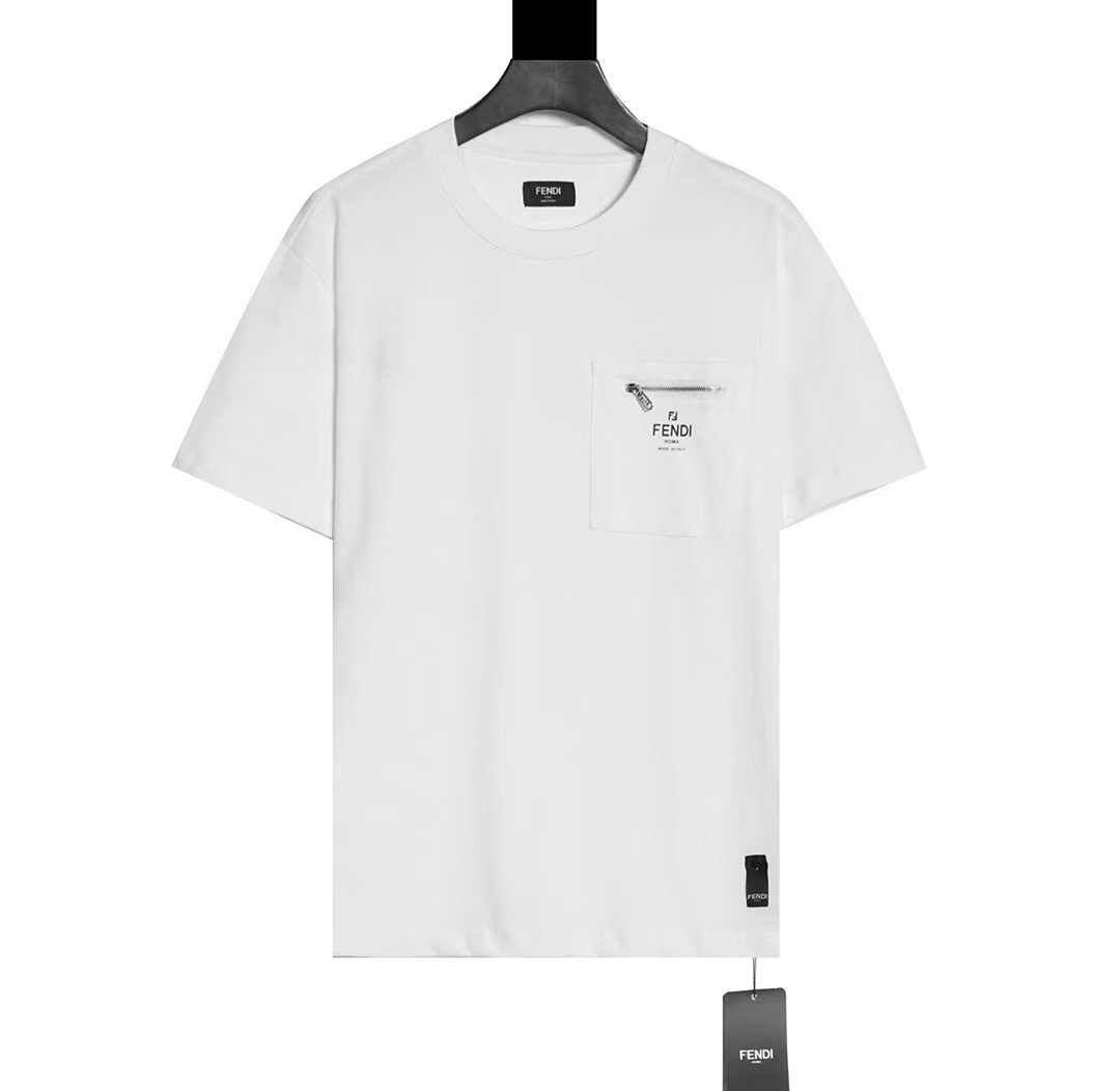 Fendi ホワイトコットン Tシャツ