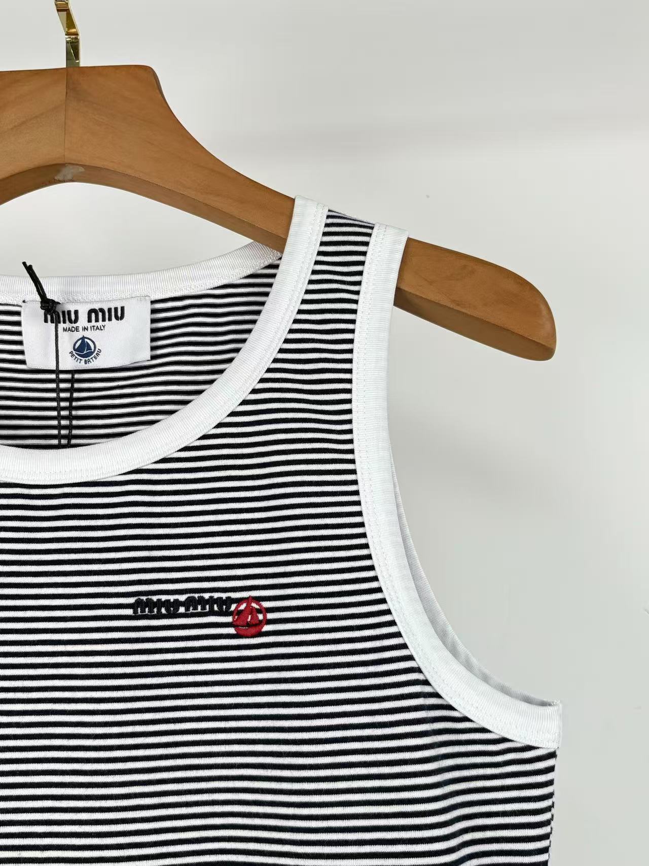 MIUMIU プチバトー X ミュウミュウ リブジャージートップ