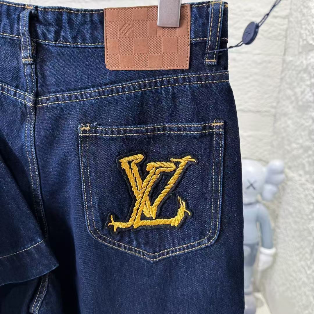 LV ショートスリーブコットンシャンブレーシャツ +ショーツ