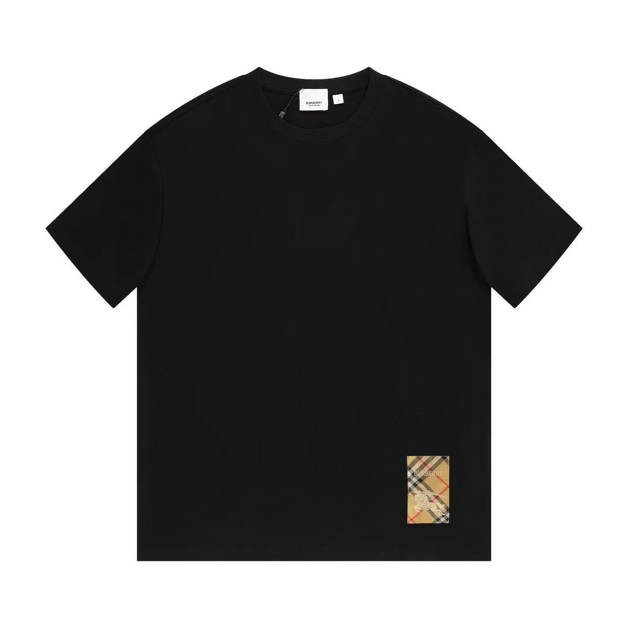 Burberry チェックラベル コットンTシャツ