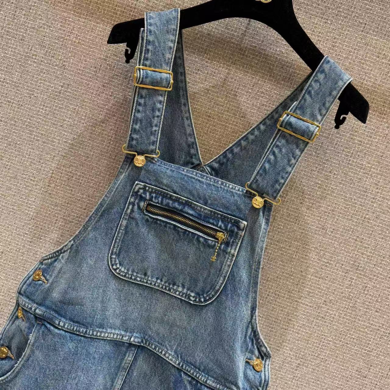 CELINE ダンガリー ミニドレス / ユニオンウォッシュ デニム