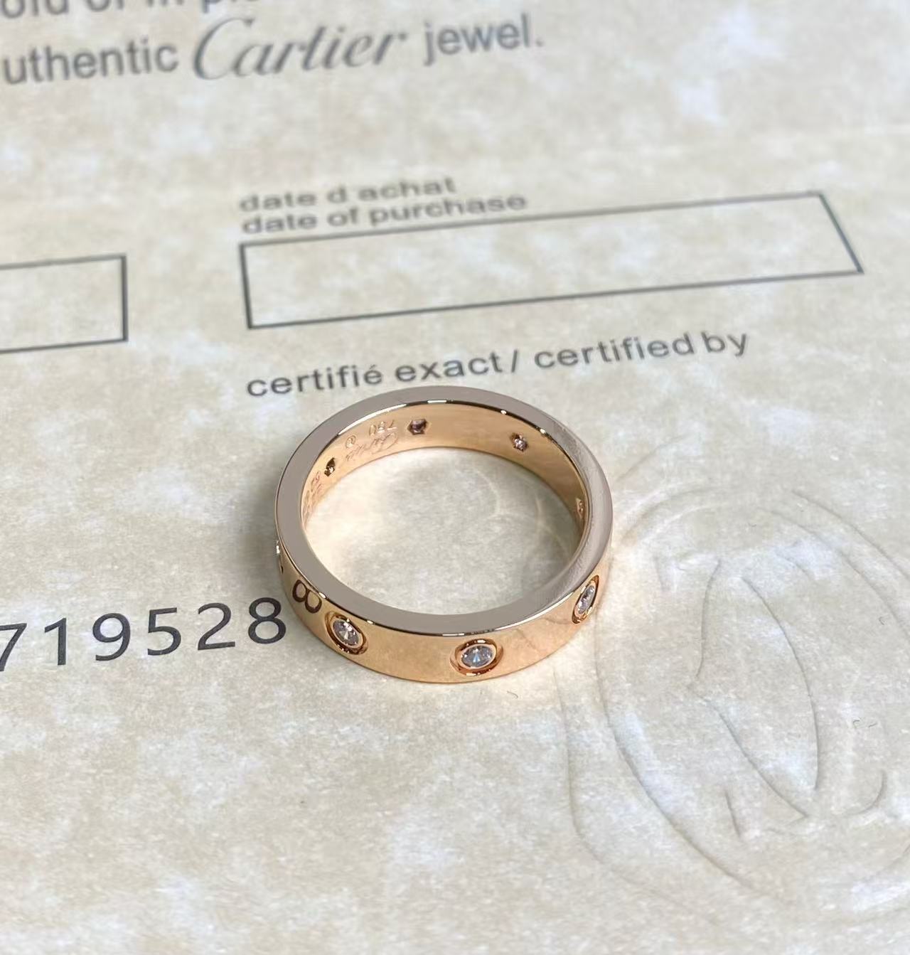 Love リング、スモールモデル、ダイヤモンド8石