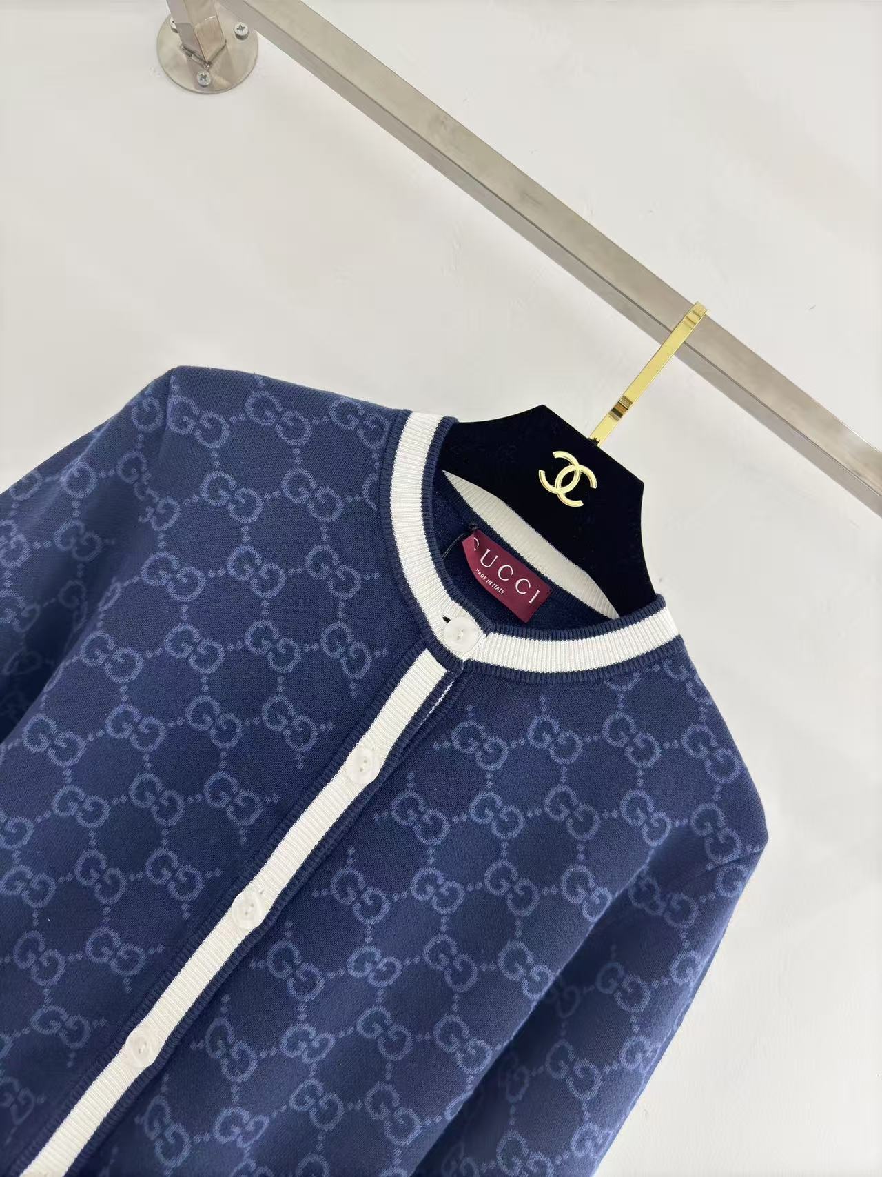 GUCCI GGファインコットン ジャカード カーディガン