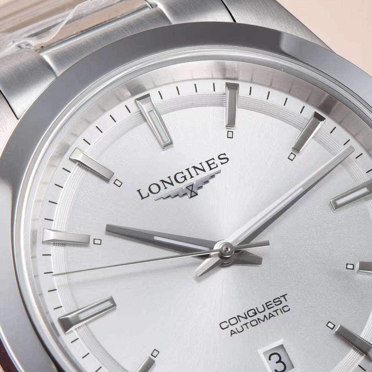 LONGINES  ロンジン  コンクエスト, L3.830.4.72.6, 自動巻 ウォッチ, Ø 41.00 mm, ステンレススティール.