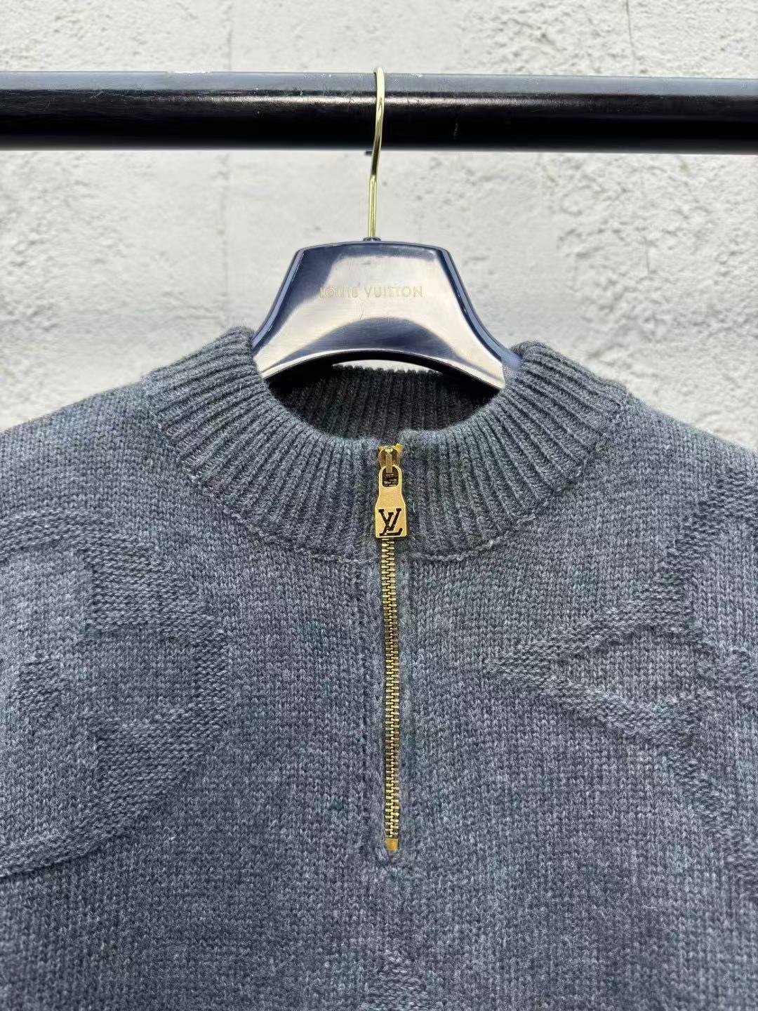 Louis vuitton モノグラムジャカードウールハーフジッププルオーバー