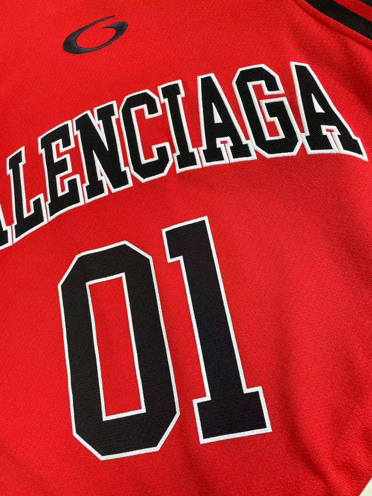 Balenciaga レッド/ブラック の メンズ BASKETBALL SERIES - レイヤード ロングスリーブ Tシャツ