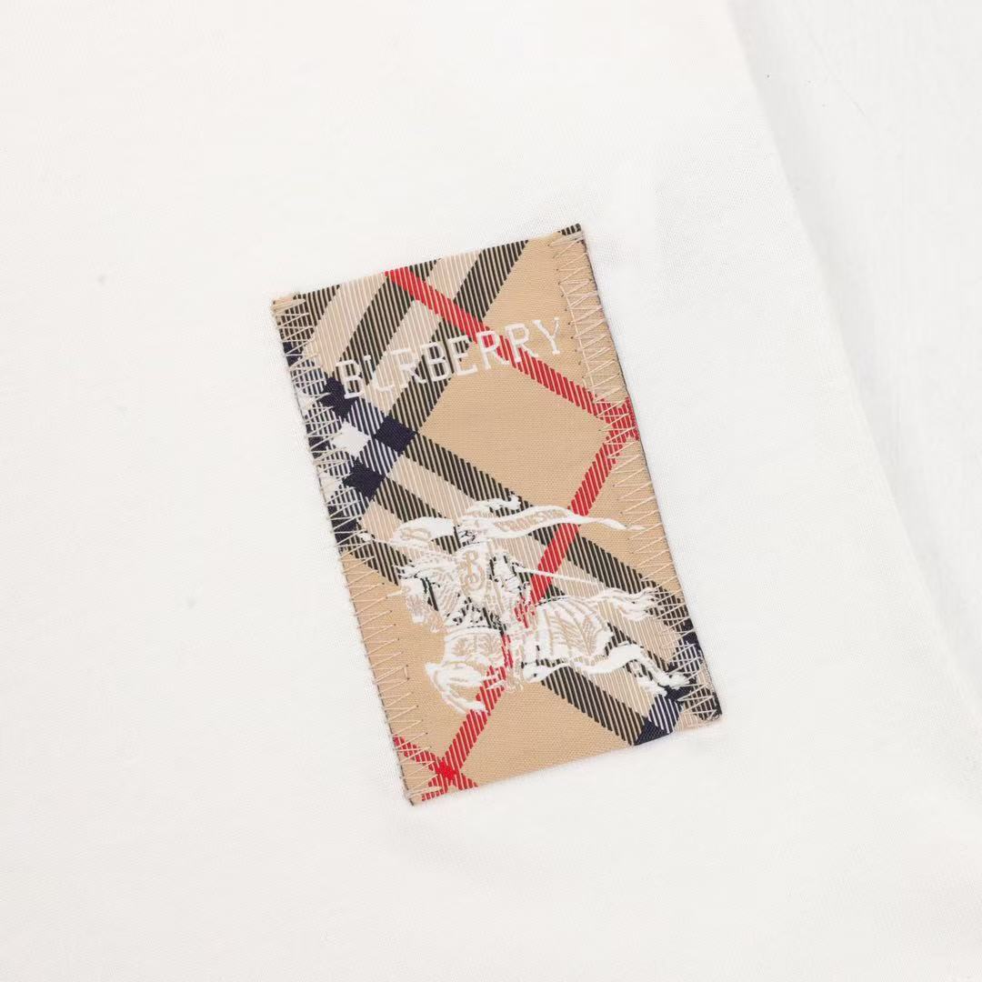 Burberry チェックラベル コットンTシャツ