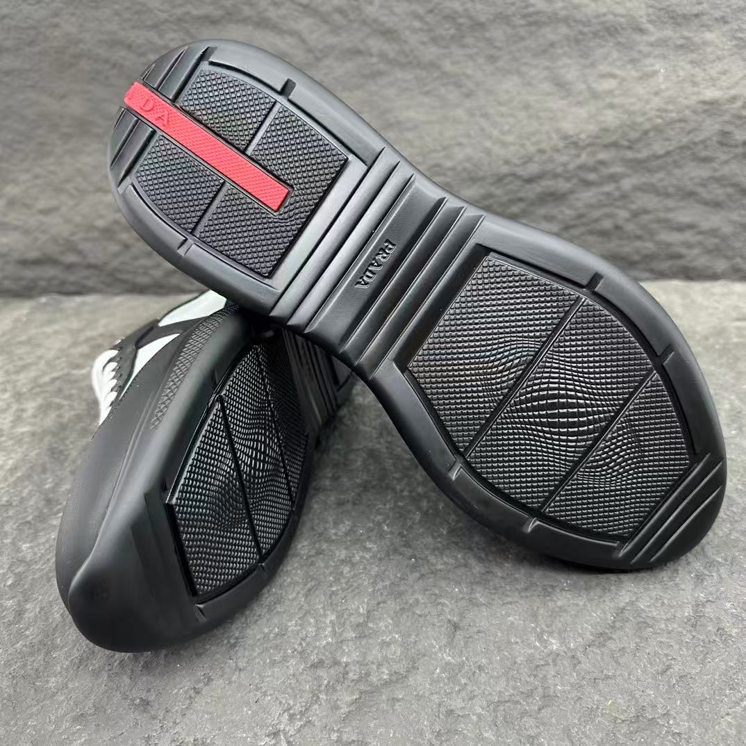 Prada プラダ アメリカズカップ ソフトラバーxバイクファブリック スニーカー