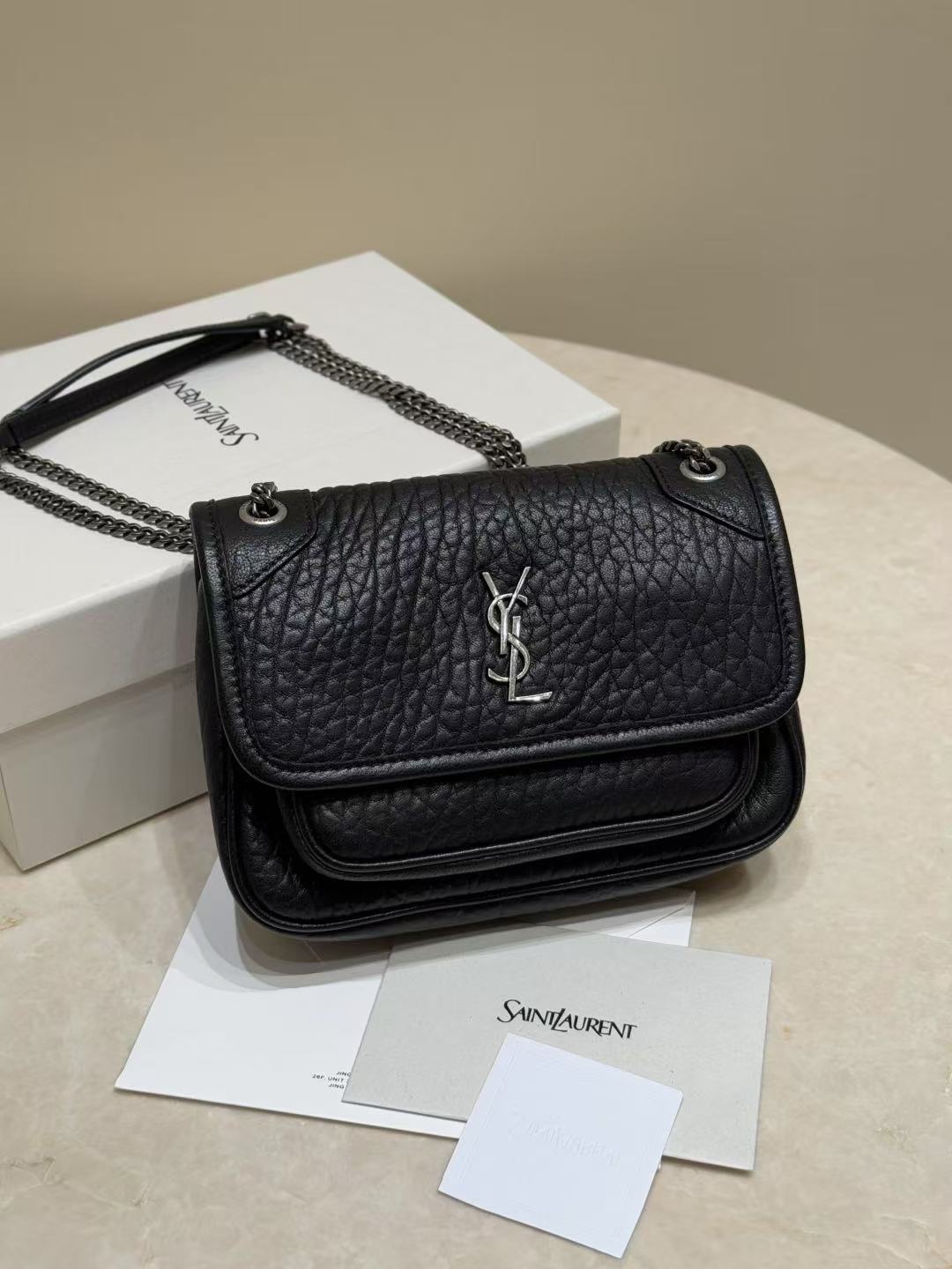  Saint Laurent サンローラン ニキ ミニ（グレインラムスキン）
